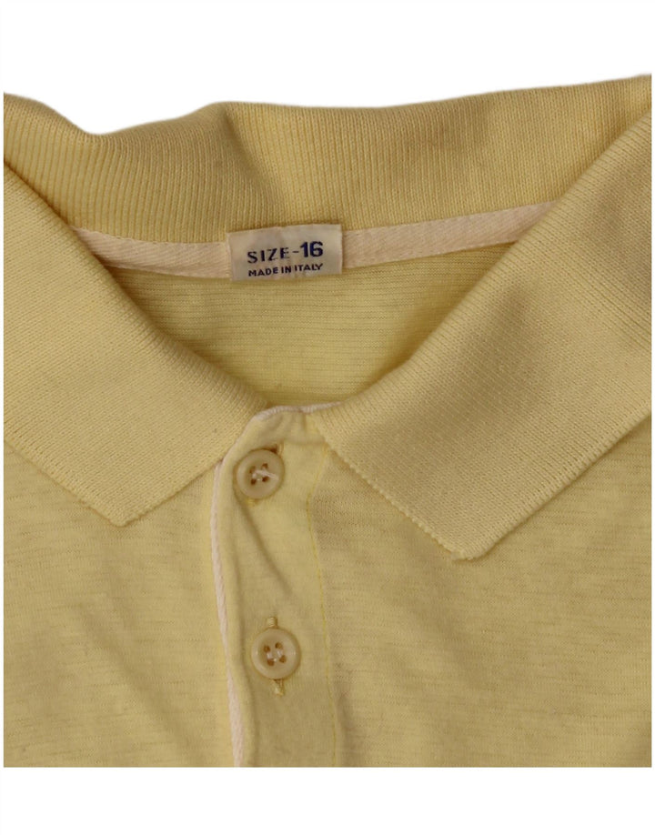 Vintage drenge poloshirt 15-16 år gul