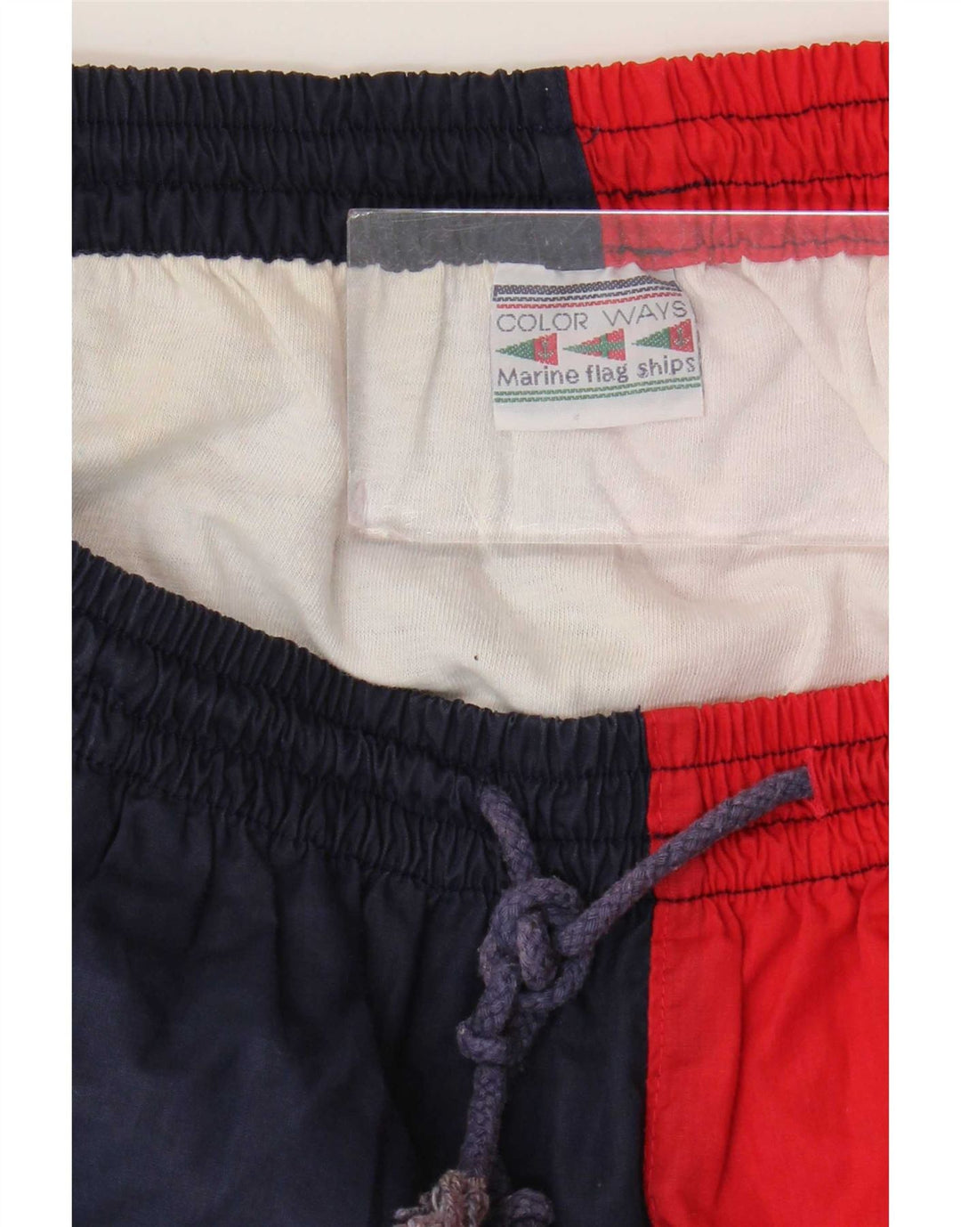 Vintage herre grafiske sportsshorts XL flerfarvet Colourblock Polyester