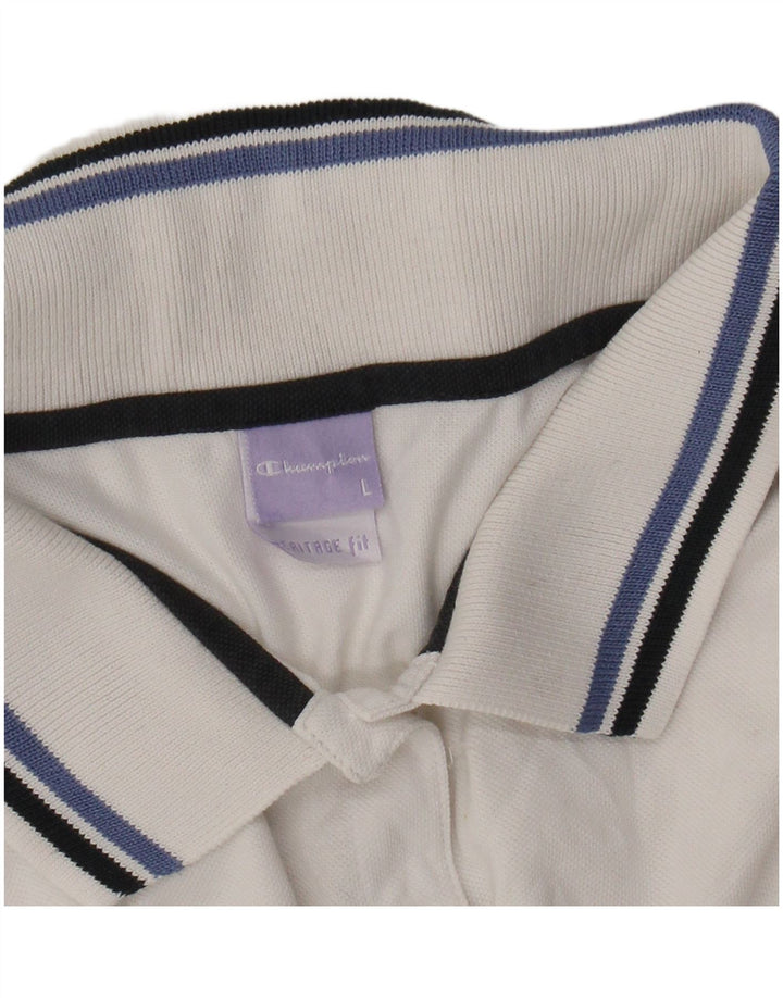 Champion Womens Heritage Fit Polo Shirt UK 14 Large White