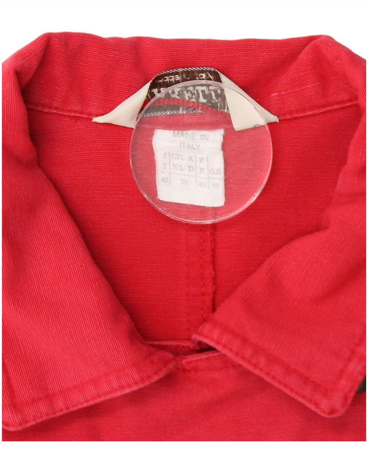Marella Womens Oversized 3/4-ærmet Utility-jakke UK 12 Medium Rød