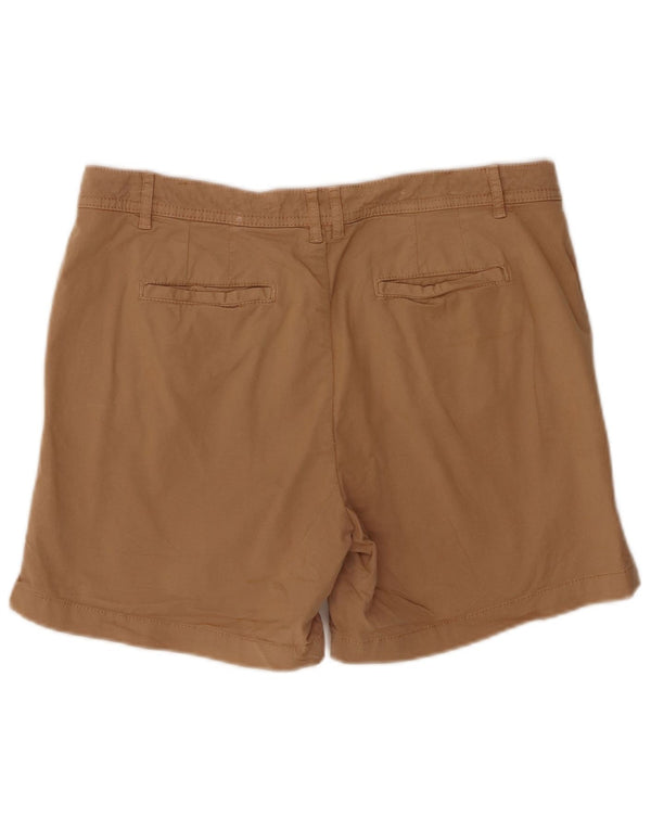 Fat Face Dame Chino Shorts UK 14 Large W34 Brown Bomuld