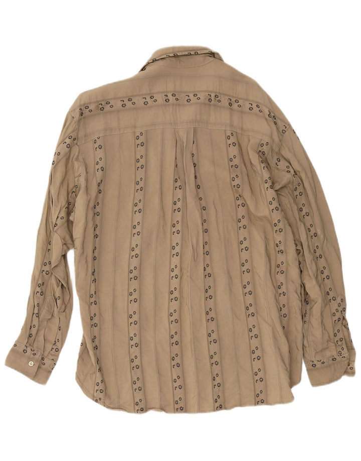 Sos Herreskjorte Medium Beige Floral Viscose