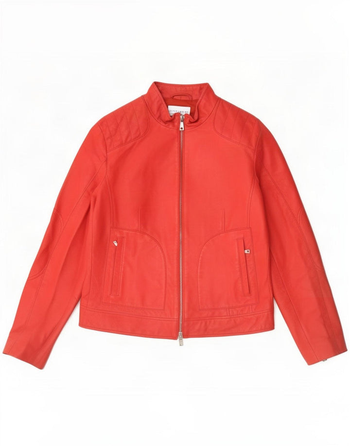 Linea Emme Dame Læderjakke UK 16 Large Red