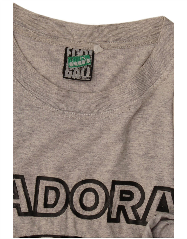 Diadora Herre Grafisk T-Shirt Top Stor Grå
