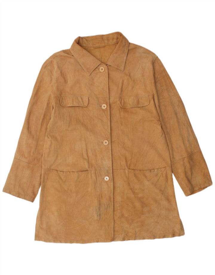GIMO'S Dame Ruskindsjakke UK 12 Medium Beige