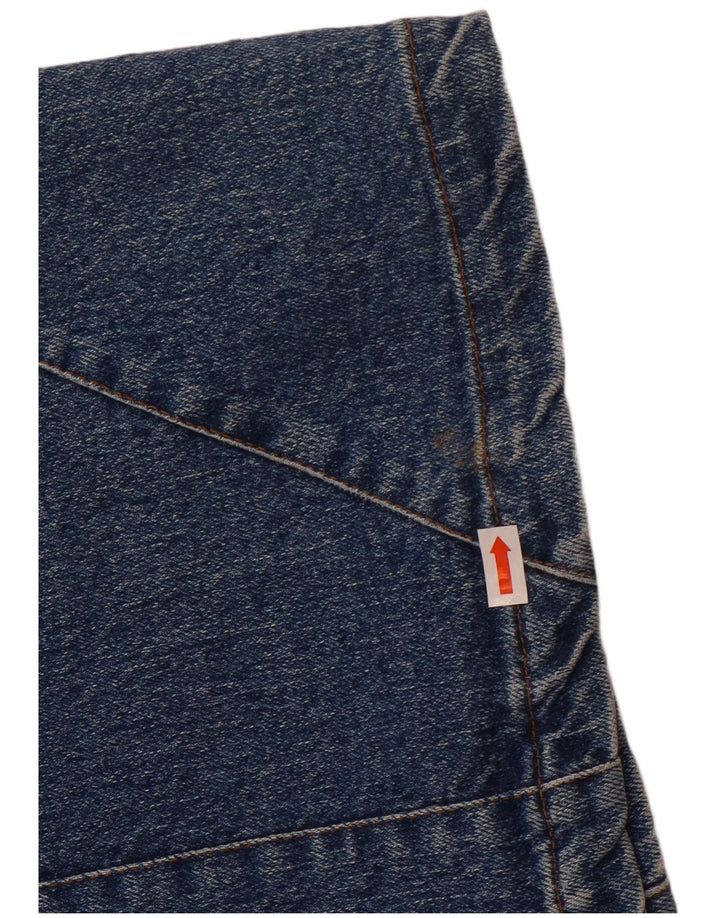 Vintage denimnederdel til kvinder W28 mellemblå bomuld