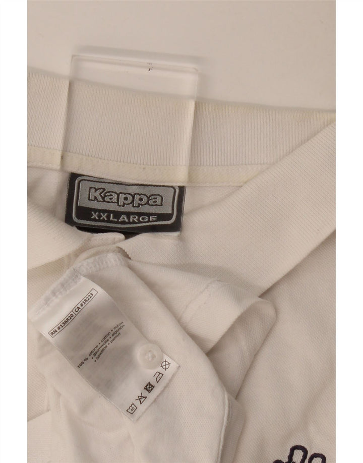 Kappa herre poloshirt 2XL hvid bomuld