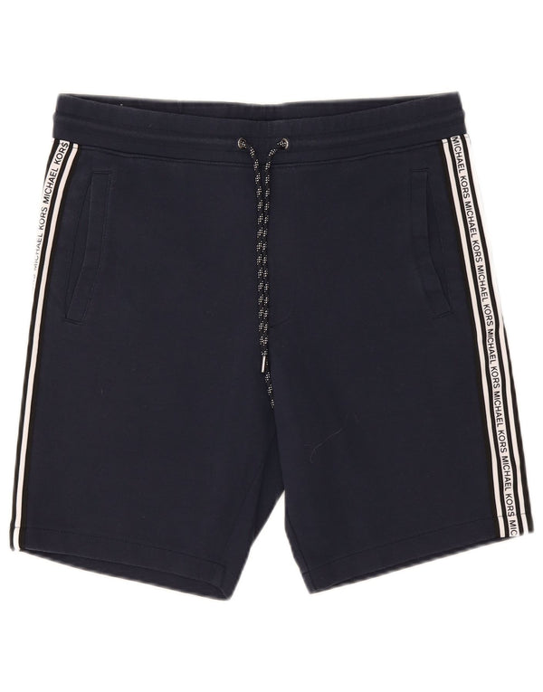 Michael Kors Herre grafiske sportsshorts Medium Navy Blue Colourblock Bomuld
