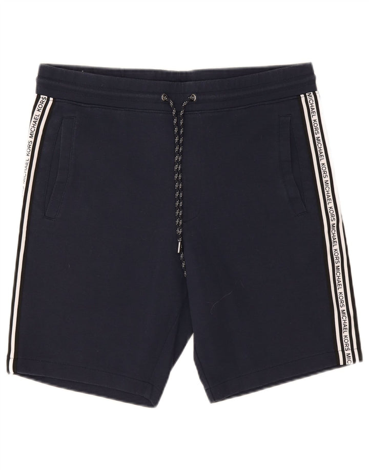 Michael Kors Herre grafiske sportsshorts Medium Navy Blue Colourblock Bomuld