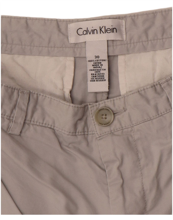 Calvin Klein Herre Chino Shorts W30 Medium Grey Bomuld
