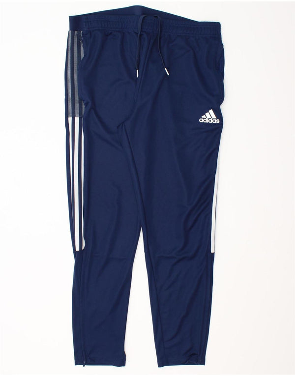 Adidas Mens Aeroready Tracksuit Trousers XL Navy Blue Polyester