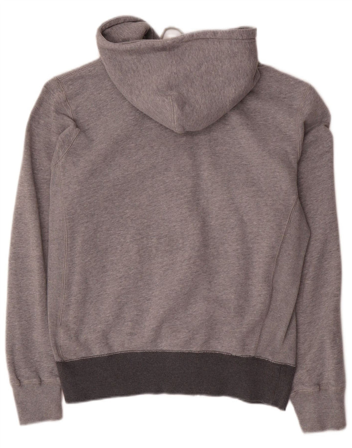 Nike hættetrøje med lynlås til kvinder UK 14 mellemgrå bomuld
