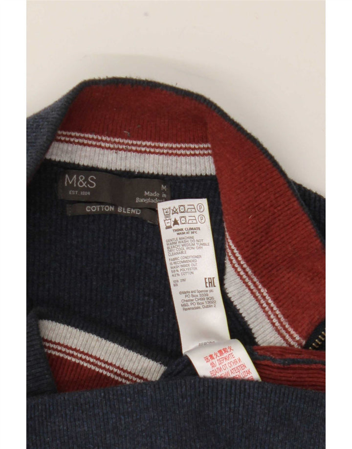 Marks & Spencer herre cardigan sweater Medium marineblå polyester