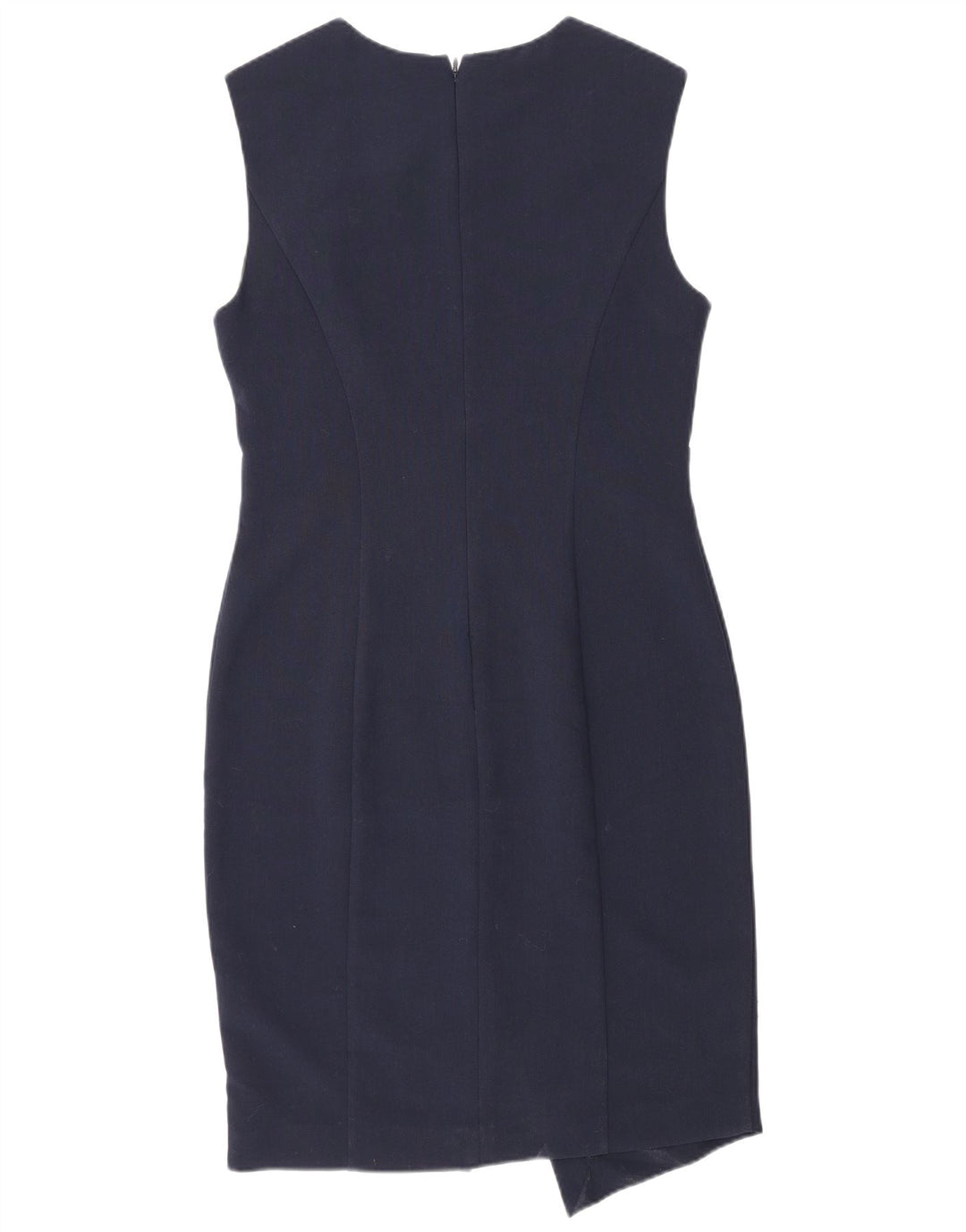 Topshop Dame Ærmeløs Skede Kjole UK 12 Medium Navy Blue Polyester