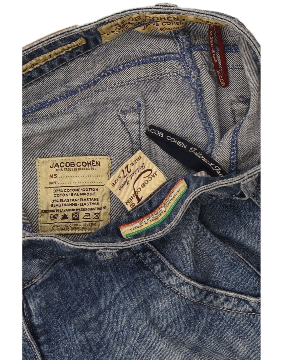 Jacob Cohen Dame Straight Jeans W27 L28 Blå Bomuld