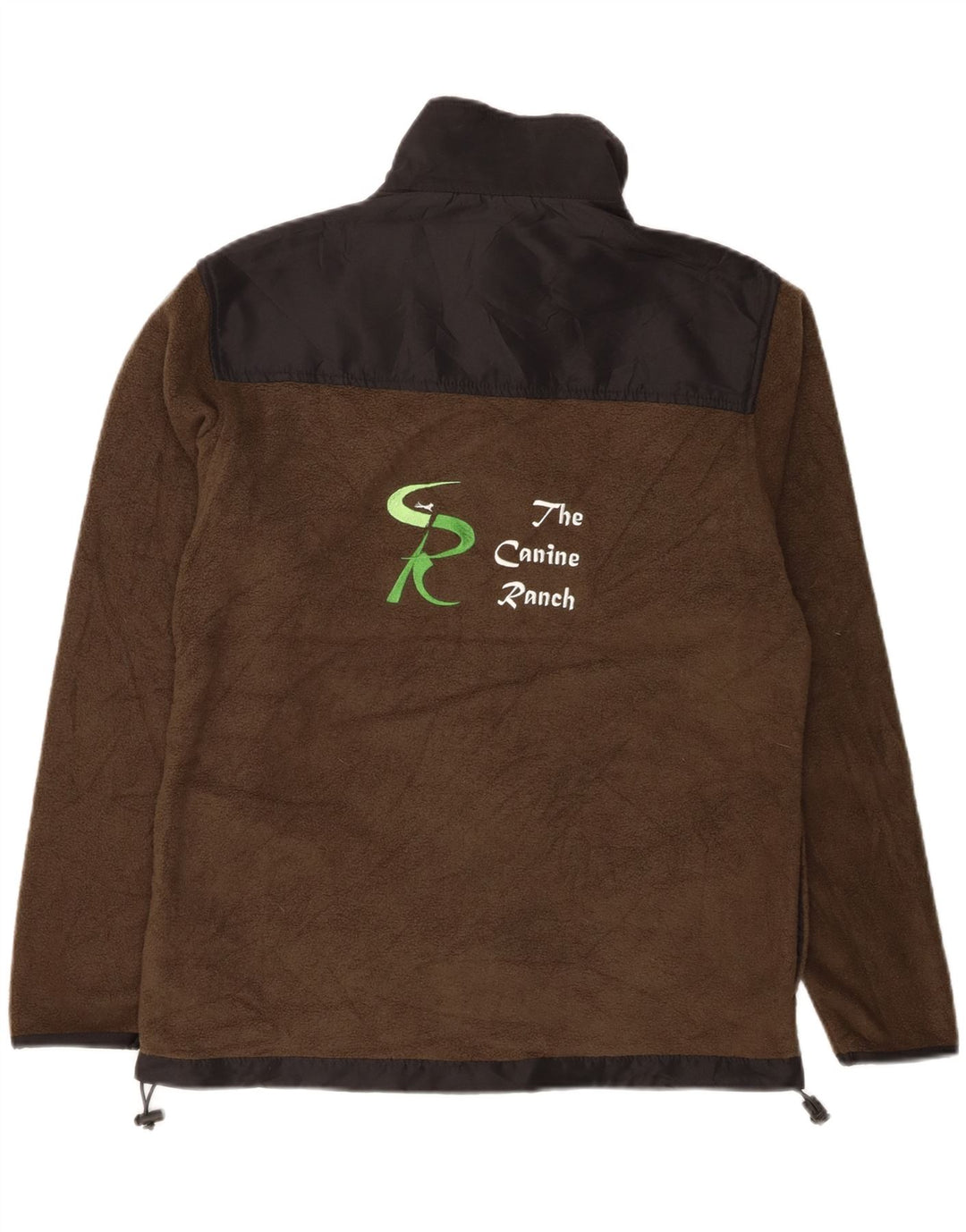 CHAPS Mens Graphic Fleece Jacket UK 36 Small Brown Colourblock Polyester Vintage Chaps and Second-Hand Chaps from Messina Hembry 