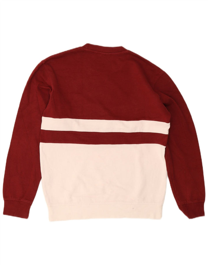 Zara Sweatshirt til mænd Medium Bourgogne Colourblock Bomuld