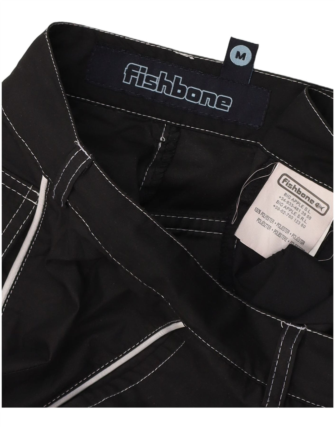 FISHBONE Herre Bermuda Shorts Medium W30 Sort Polyester