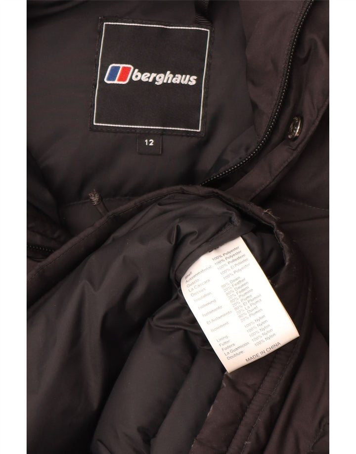 Berghaus Polstret frakke med hætte til kvinder UK 12 Medium Sort Polyester