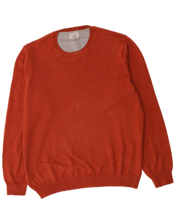 Marks & Spencer Herre Regular Fit Jumper Sweater med rund hals Stor rød bomuld