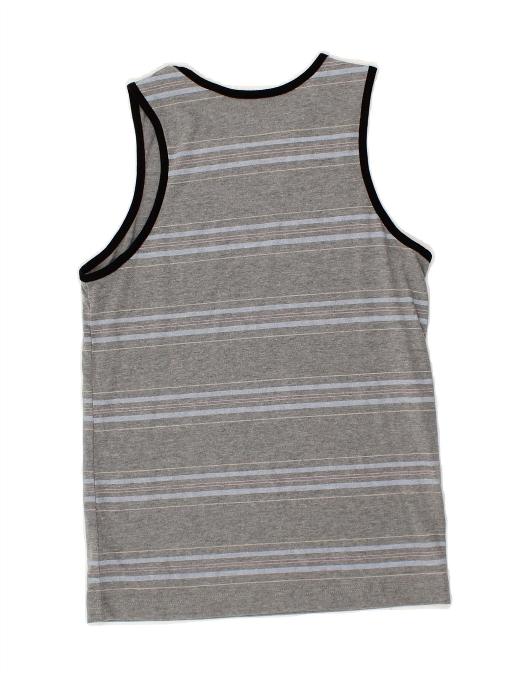 HURLEY Boys Vest Top 12-13 Years Large  Grey Striped Cotton Vintage Hurley and Second-Hand Hurley from Messina Hembry 