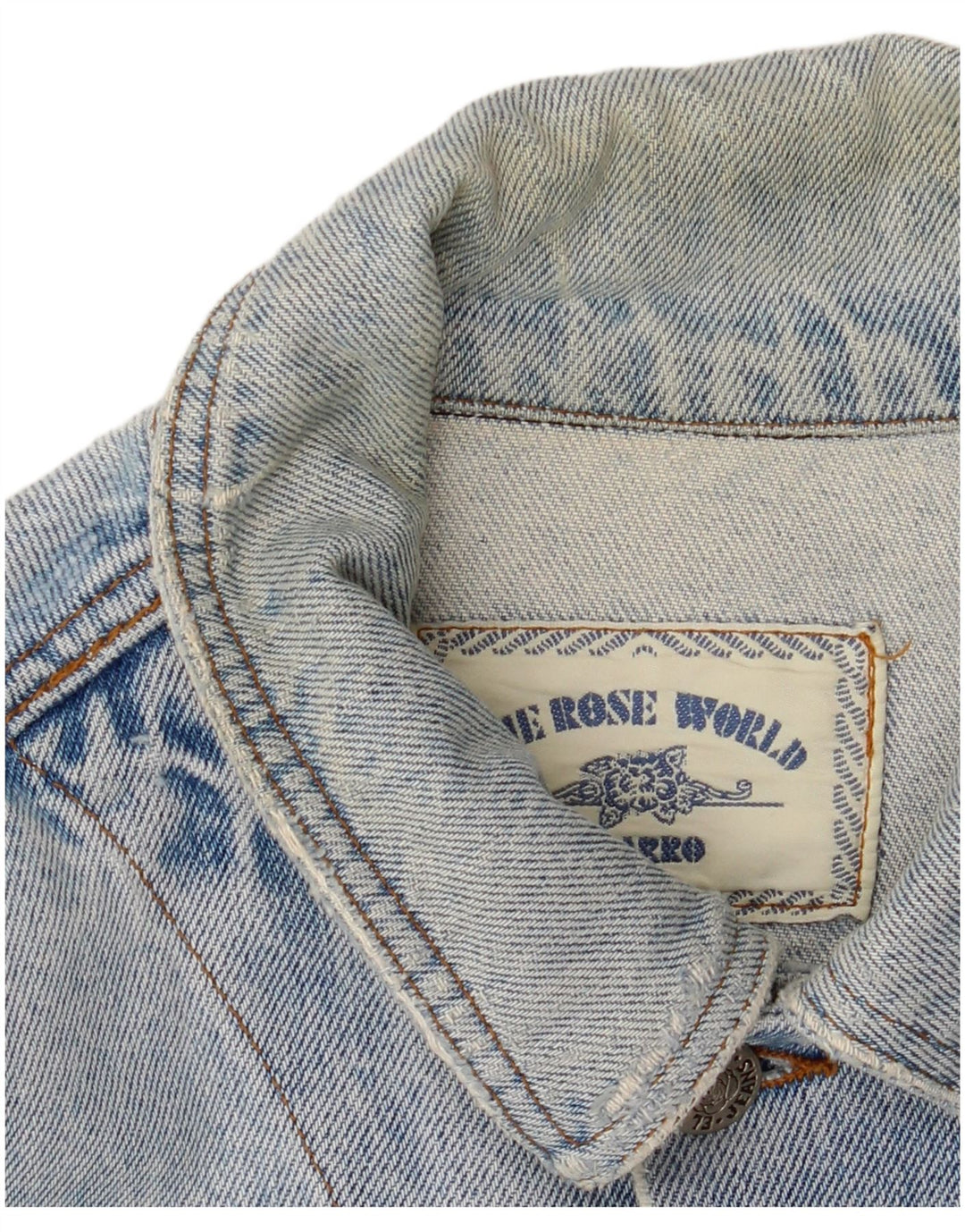CHARRO Dame Oversized Denim Jacket UK 10 Small Blue Cotton