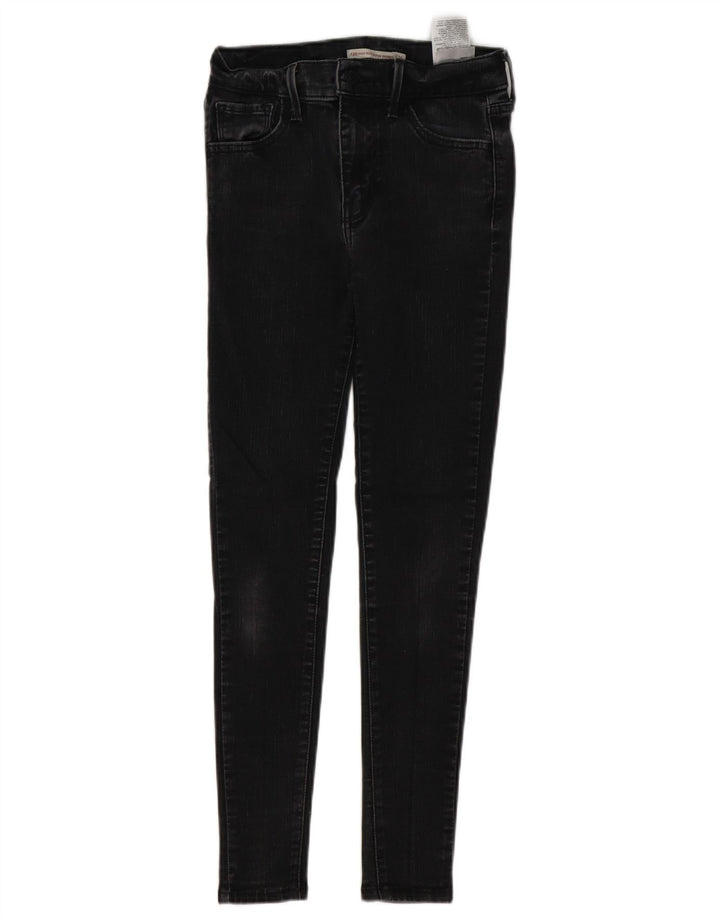 LEVI'S Dame 720 High Rise Super Skinny Jeans W25 L26 Sort Bomuld