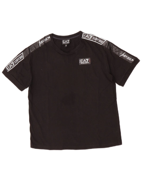 Emporio Armani Boys Grafisk T-Shirt Top 11-12 år Sort