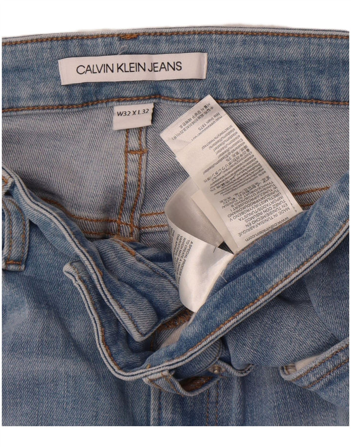 Calvin Klein Herre Slim Jeans W32 L32 Blå Bomuld