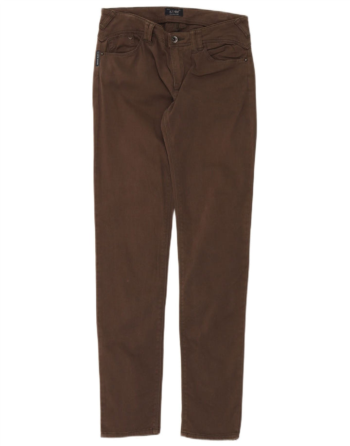 ARMANI JEANS Womens Straight Jeans W26 L31 Brown Cotton