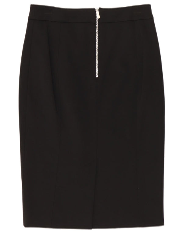 KAREN MILLEN Kvinder Pencil Skirt UK 8 Small W26 Black Viscose