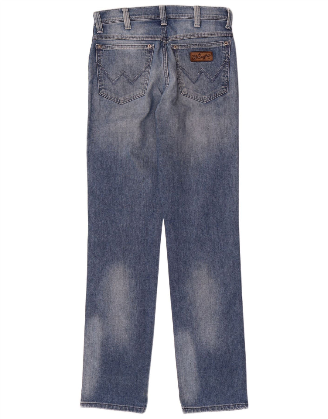 WRANGLER Dame Texas Stretch Straight Jeans W31 L34 Blå Bomuld