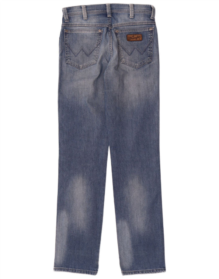 WRANGLER Dame Texas Stretch Straight Jeans W31 L34 Blå Bomuld