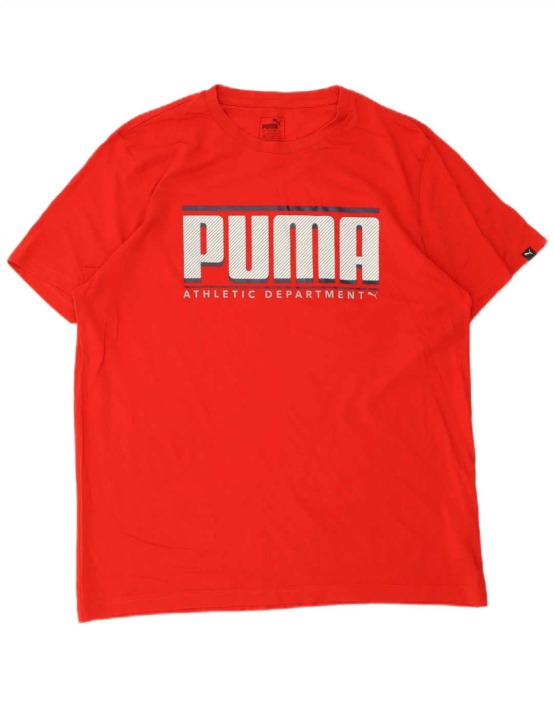 Puma Herre Grafisk T-Shirt Top XL Rød Bomuld
