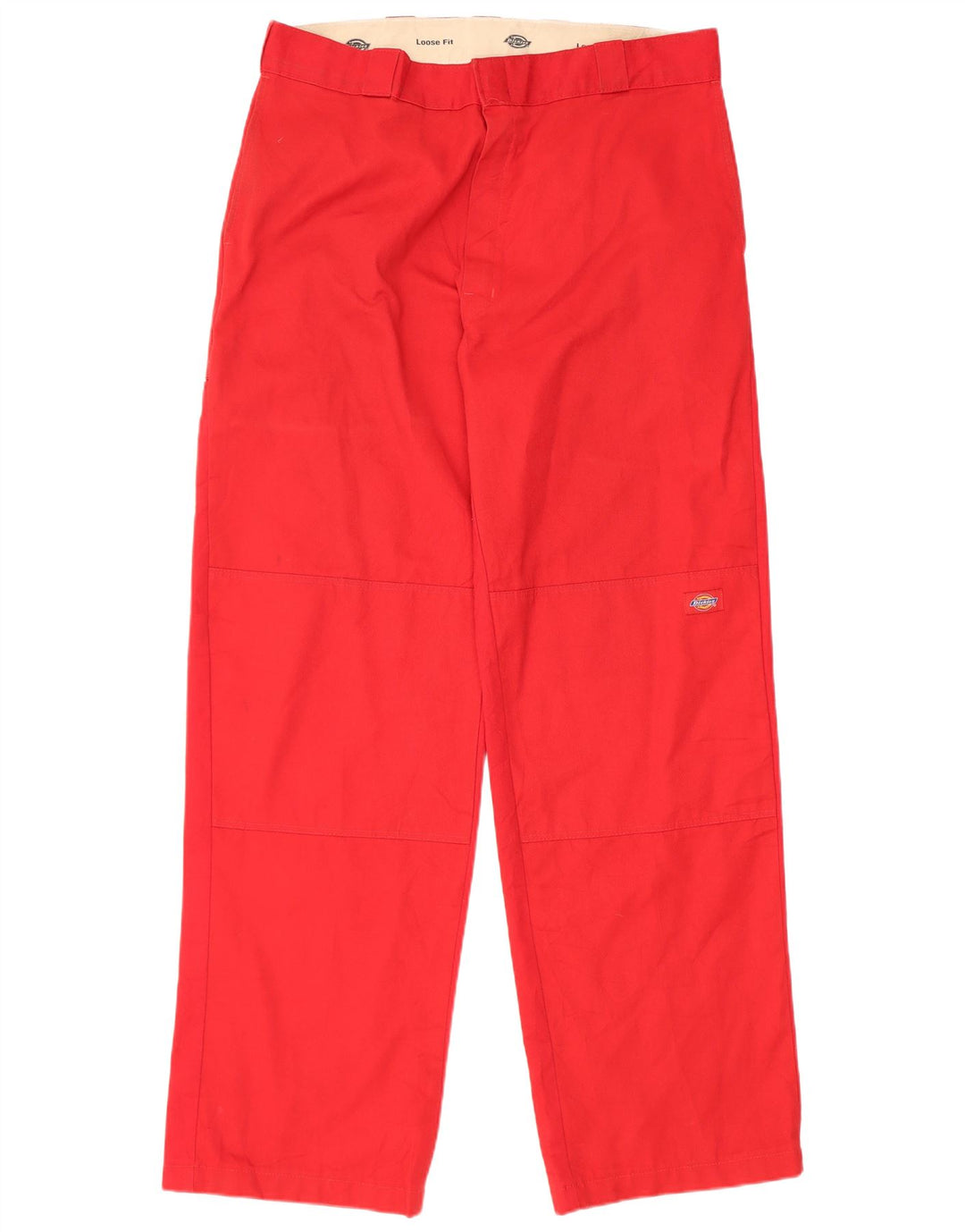 Dickies Herre Loose Fit Cargo Bukser W36 L33 Rød Polyester