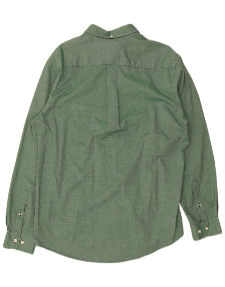 Tommy Hilfiger Herre Classic Fit skjorte Stor grøn bomuld