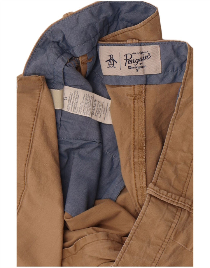 Penguin Herre Chino Shorts W36 Stor Beige Bomuld