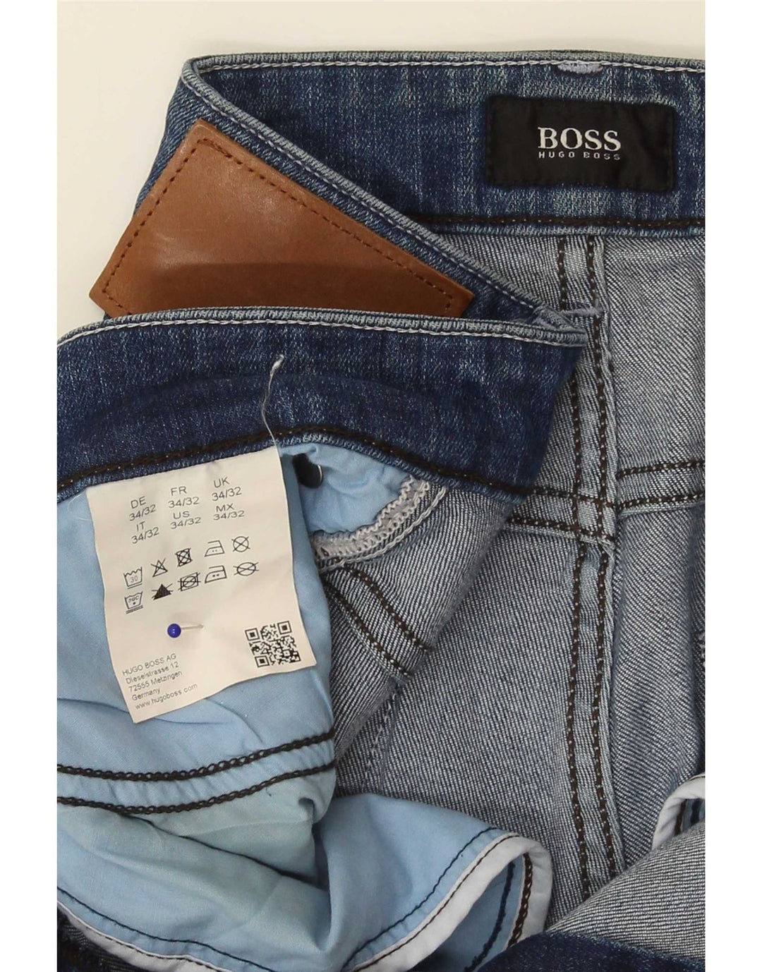 Hugo Boss Herre Slim Jeans W34 L32 Blå Bomuld