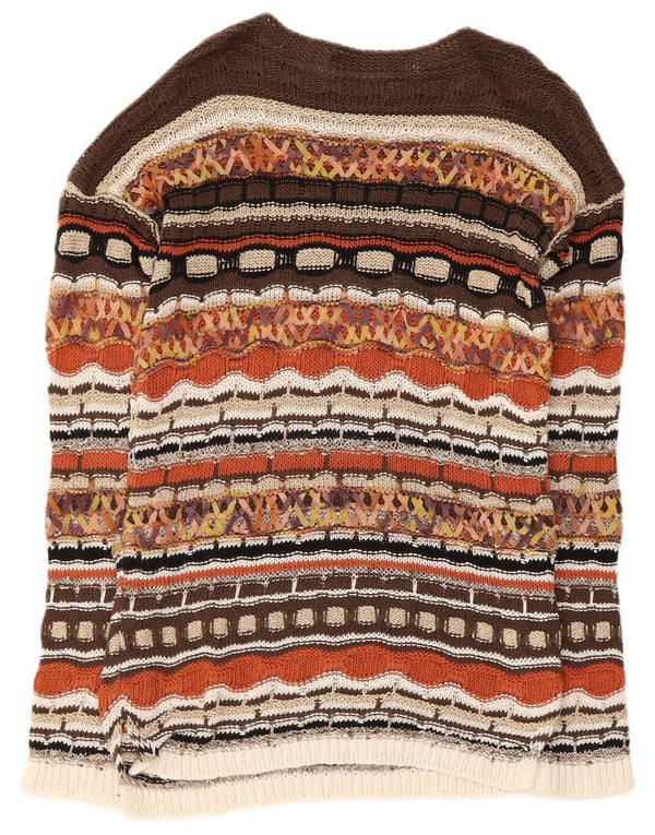 Sisley Girls sweater med rund hals 13-14 år 3XL Brun Geometrisk