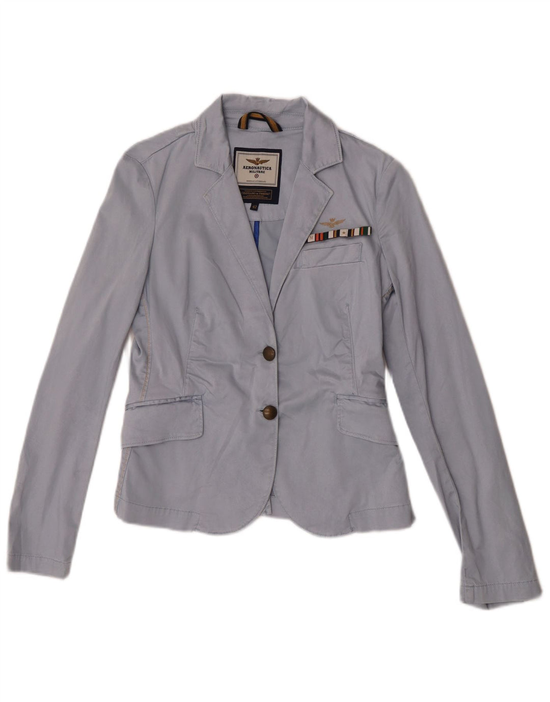 Aeronautica Militare Dame 2-knaps blazerjakke IT 42 Medium Blue