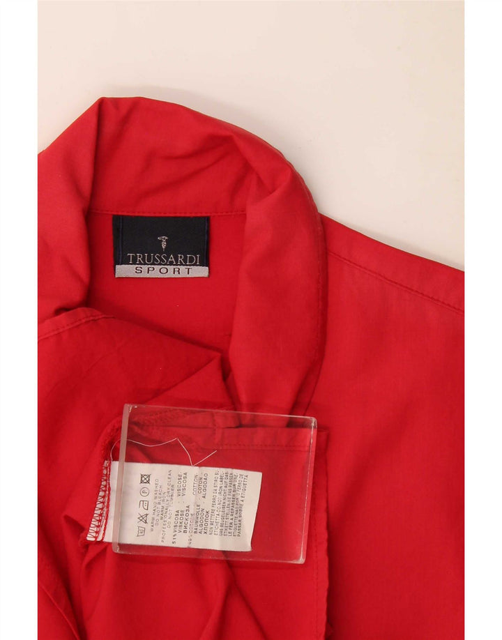 Trussardi Dameskjorte UK 16 Large Red Viscose