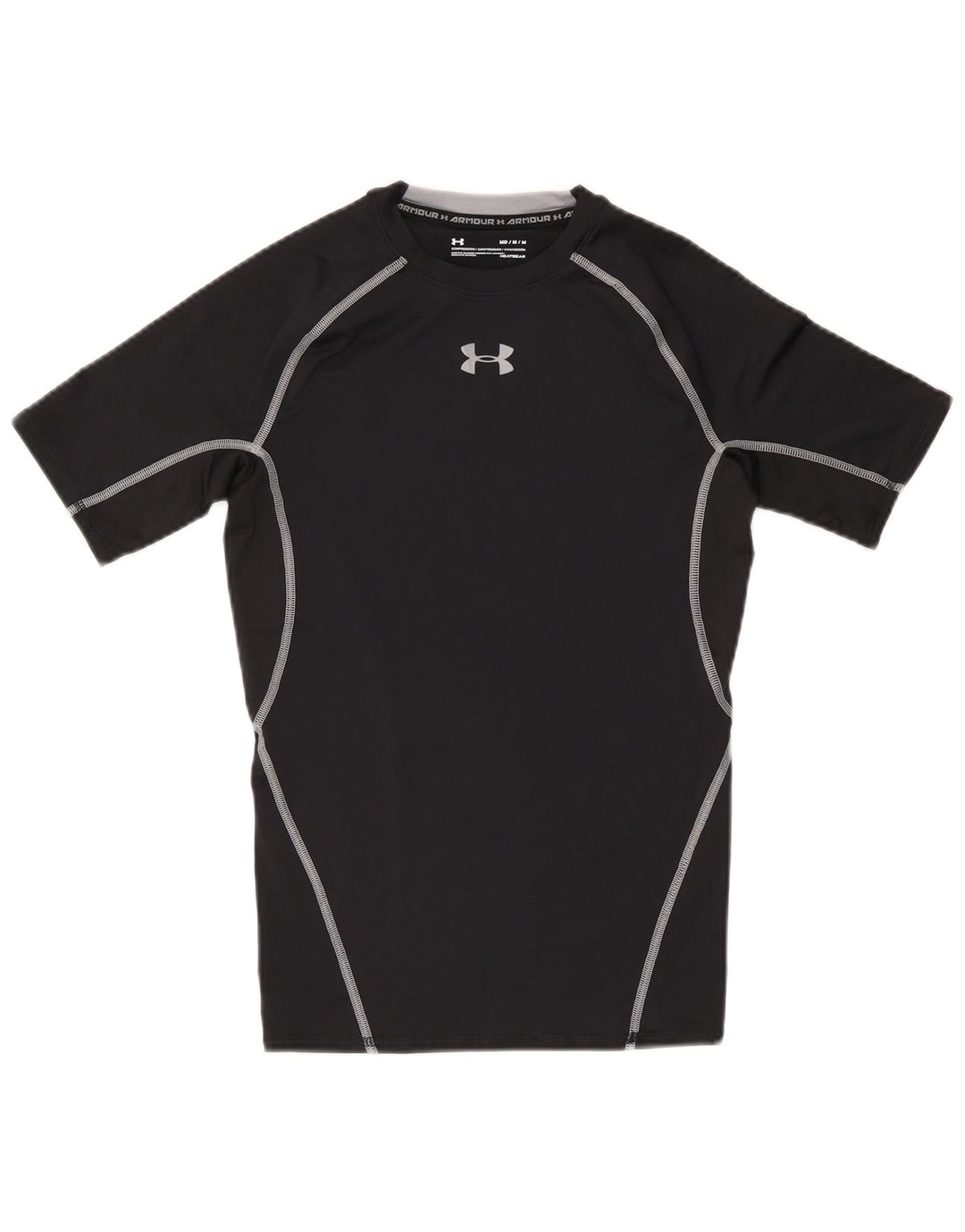 Under Armour Herre Heat Gear Grafisk T-Shirt Top Medium Sort Polyester