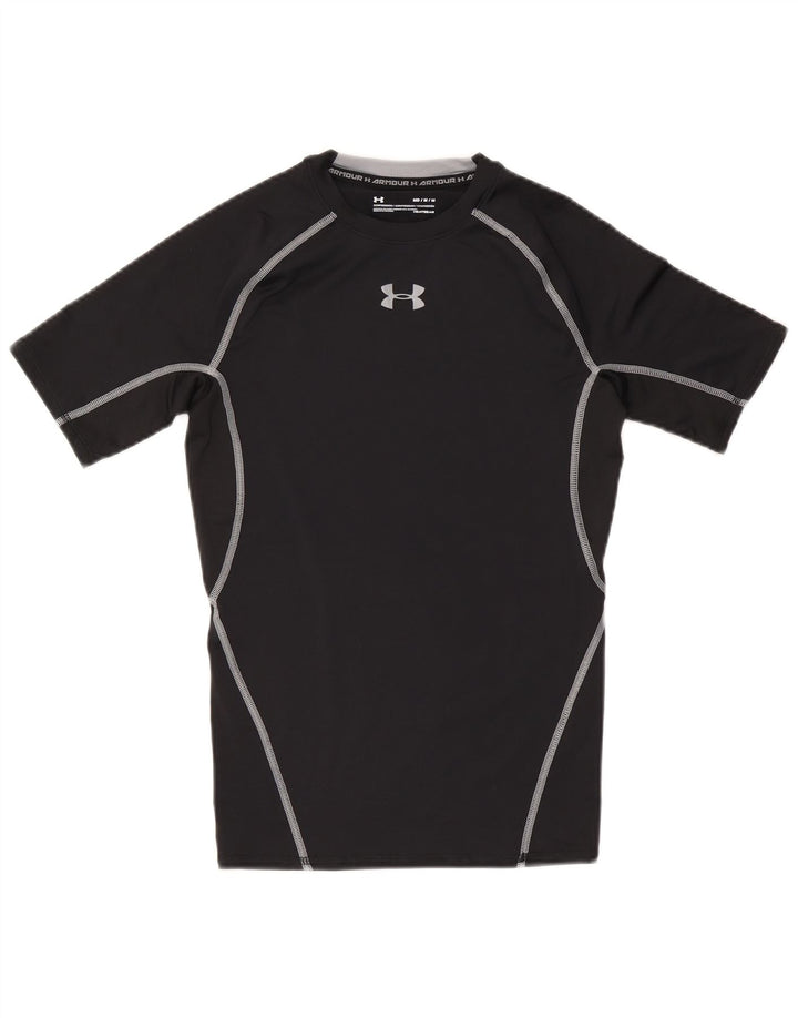 Under Armour Herre Heat Gear Grafisk T-Shirt Top Medium Sort Polyester