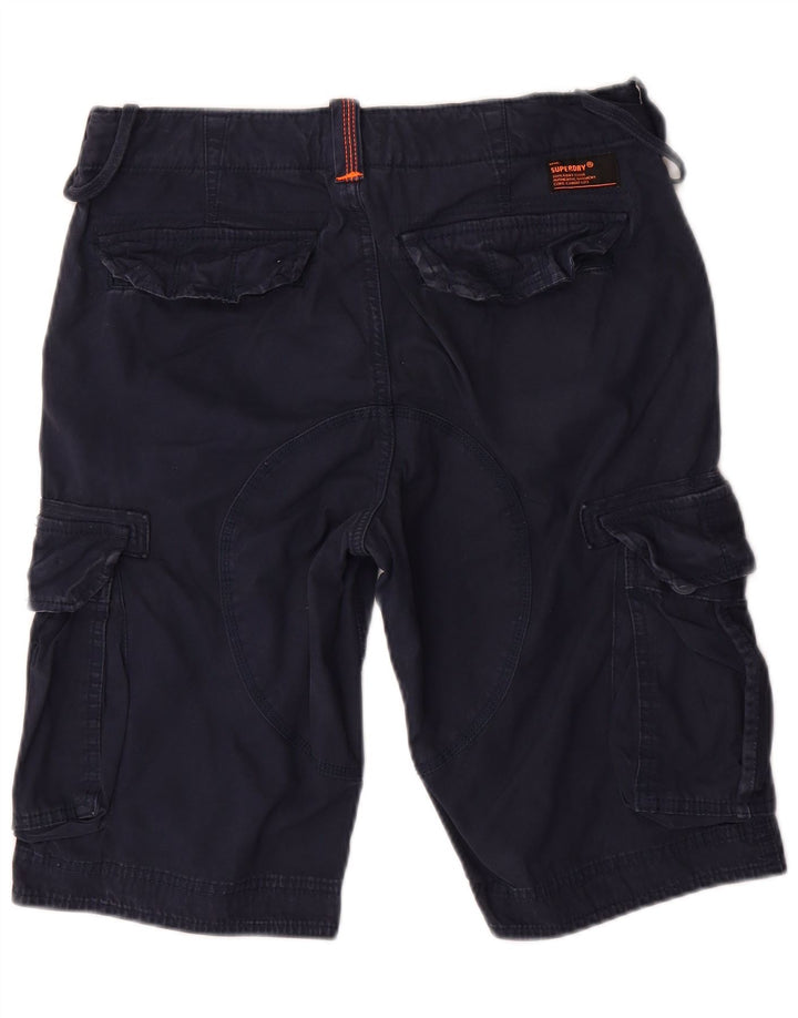 Superdry Slim Cargo Shorts til mænd W30 Mellem marineblå bomuld
