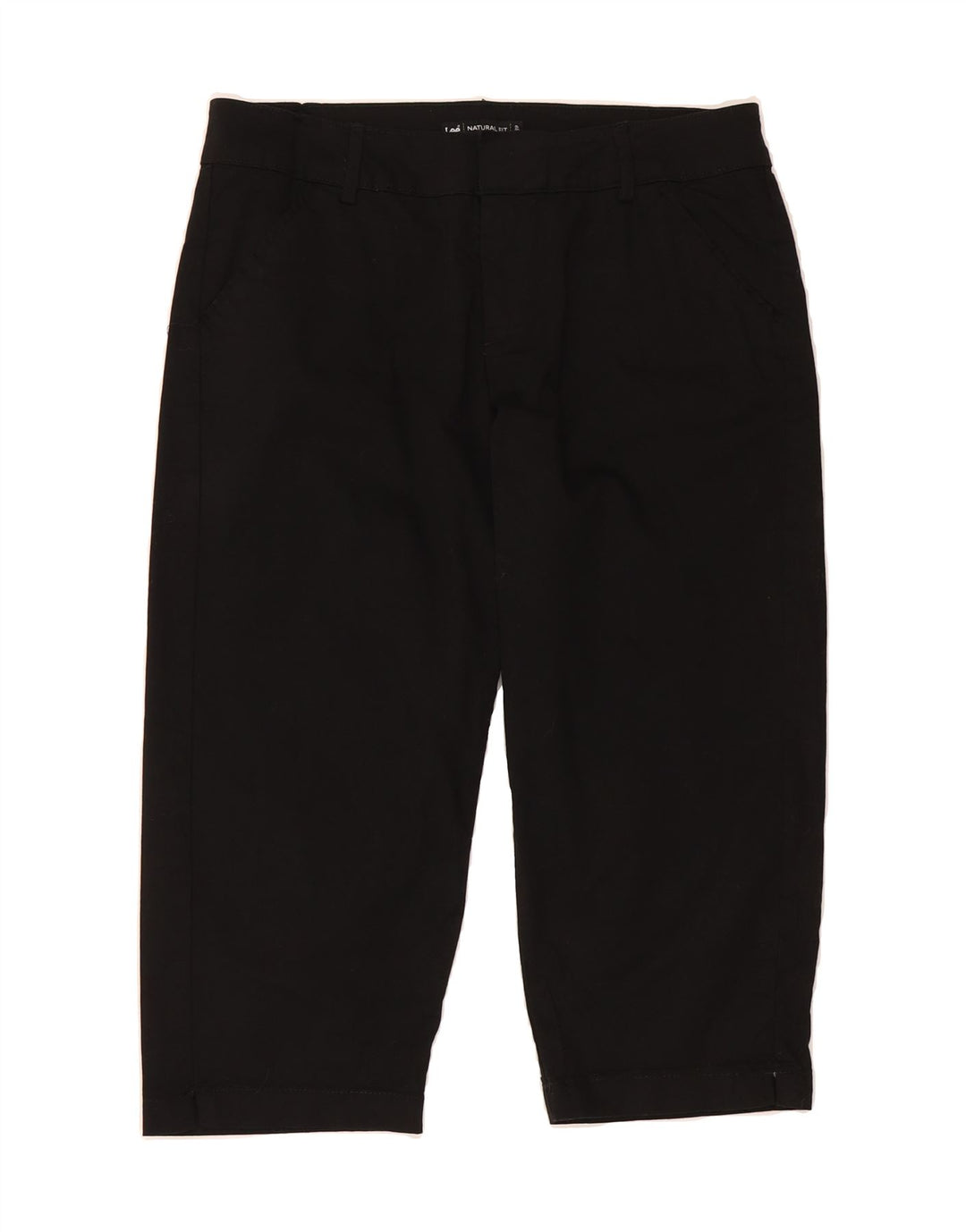 LEE Womens Natural Fit Straight Capri Trousers US 8 Medium W32  Black Vintage Lee and Second-Hand Lee from Messina Hembry 