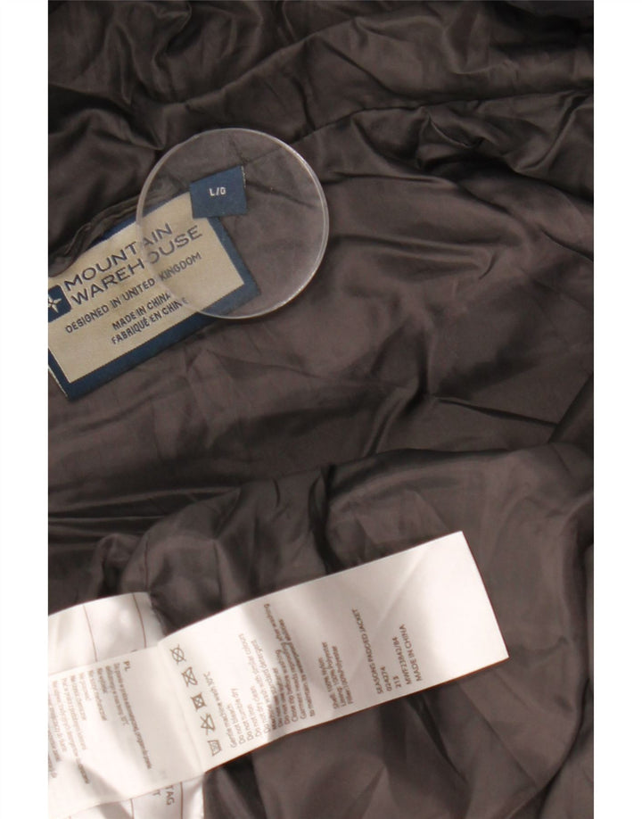 MOUNTAIN WAREHOUSE Mens Hooded Padded Jacket UK 40 Large Black Colourblock