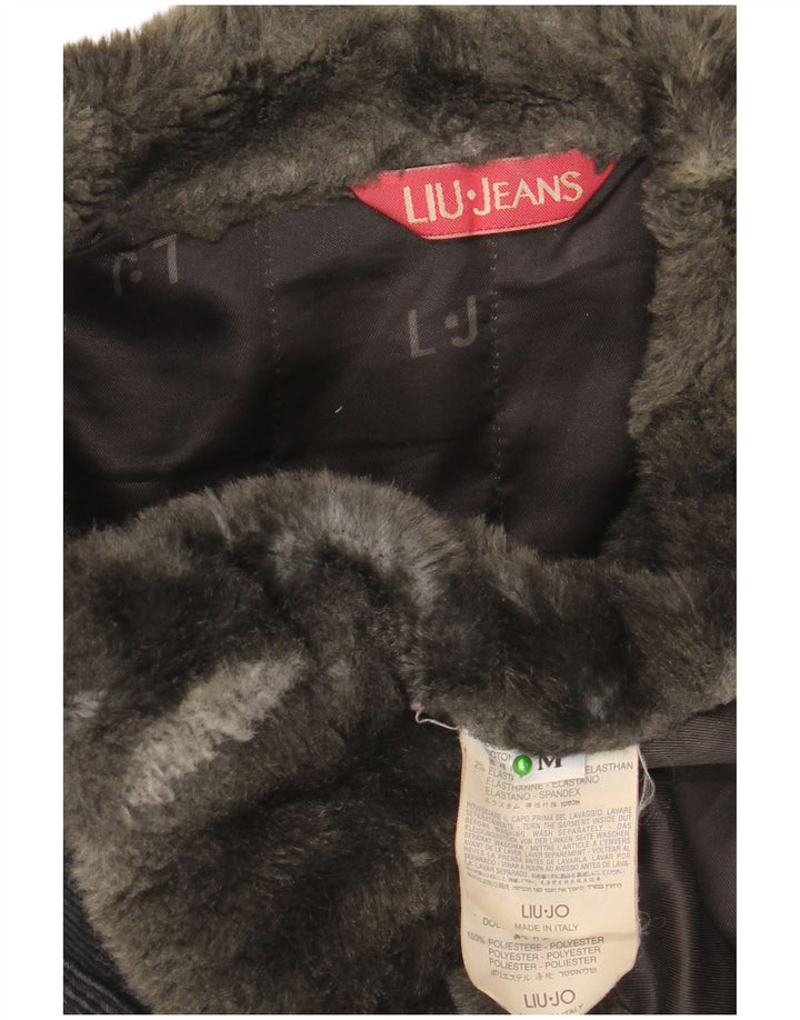 Liu Jo Womens Corduroy Jacket UK 14 Medium Grey Bomuld