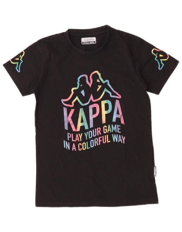 Kappa piger grafisk t-shirt top 11-12 år sort