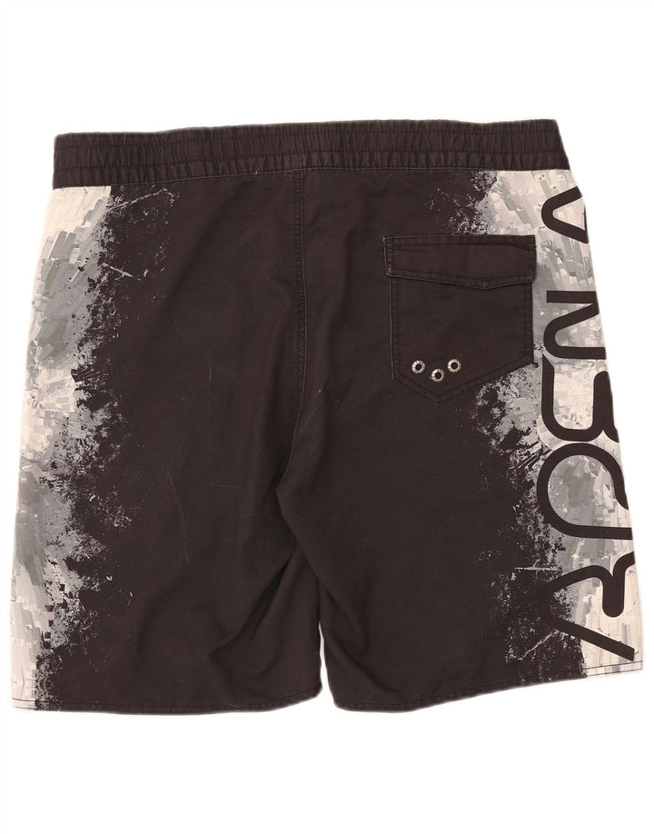 ARENA Grafiske svømmeshorts til mænd Medium Sort Colourblock Polyester