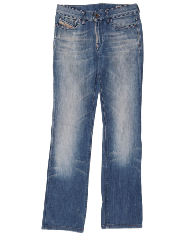Diesel Dame Bootzee Slim Bootcut Jeans W25 L30 Blå Bomuld